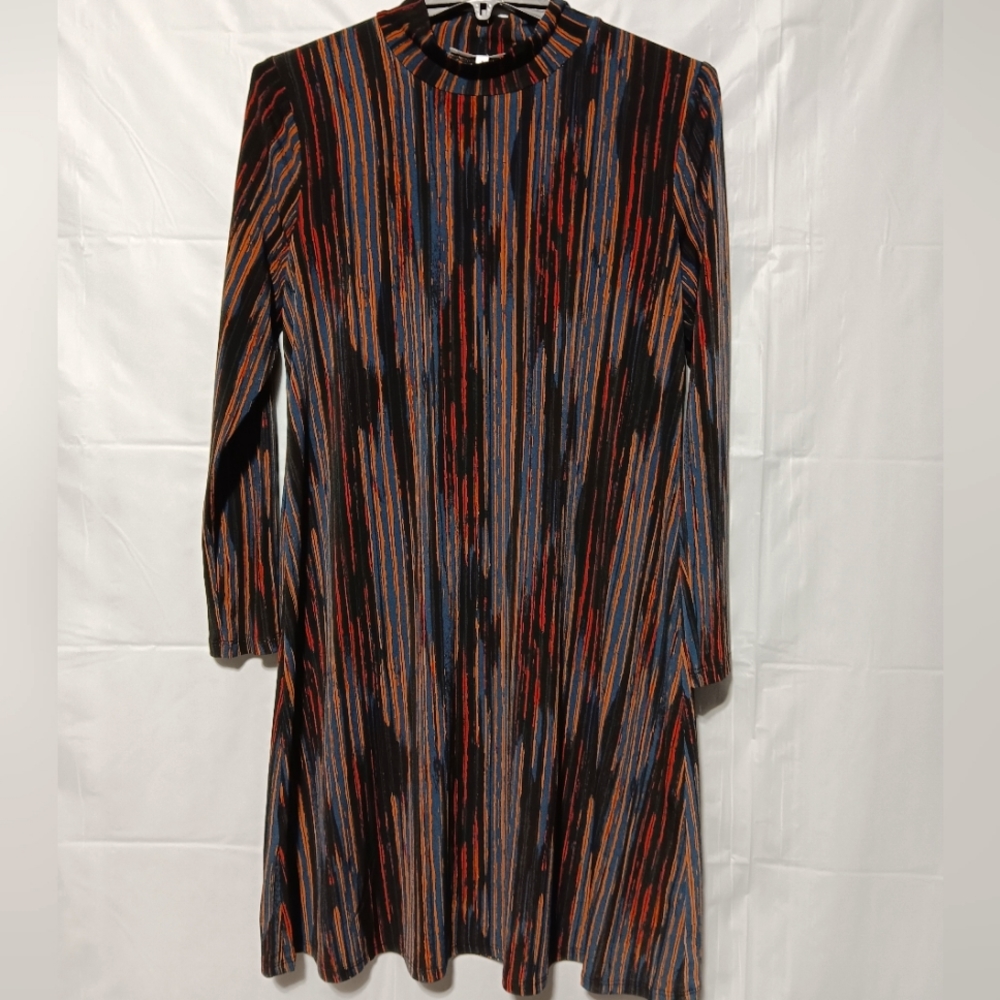 BCBGeneration EUC Women's Dress, Medium, Long Sleeve, Warm Fall Colors